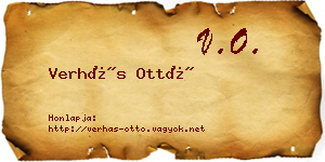 Verhás Ottó névjegykártya