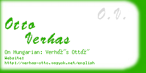 otto verhas business card